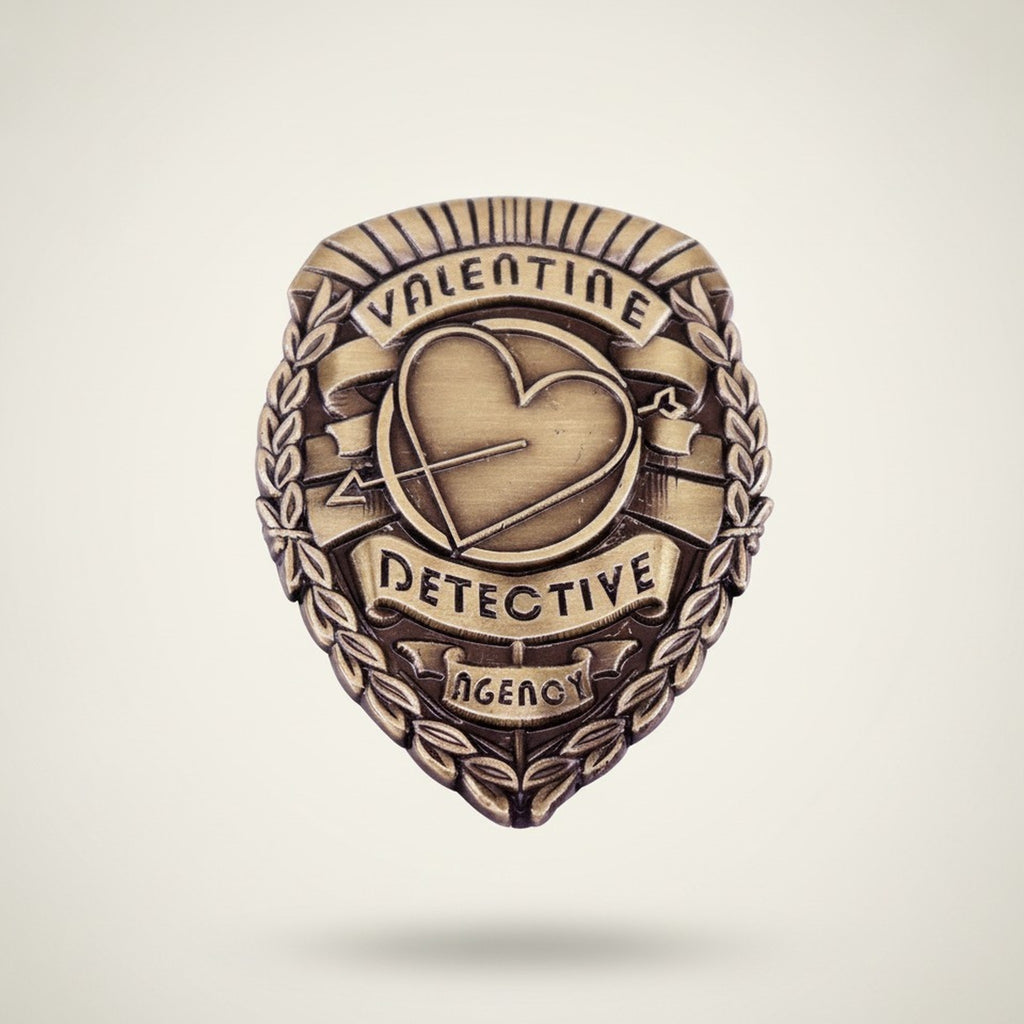 Valentine Detective Agency Collectible Metal Badge – novelty & toys (view 1)