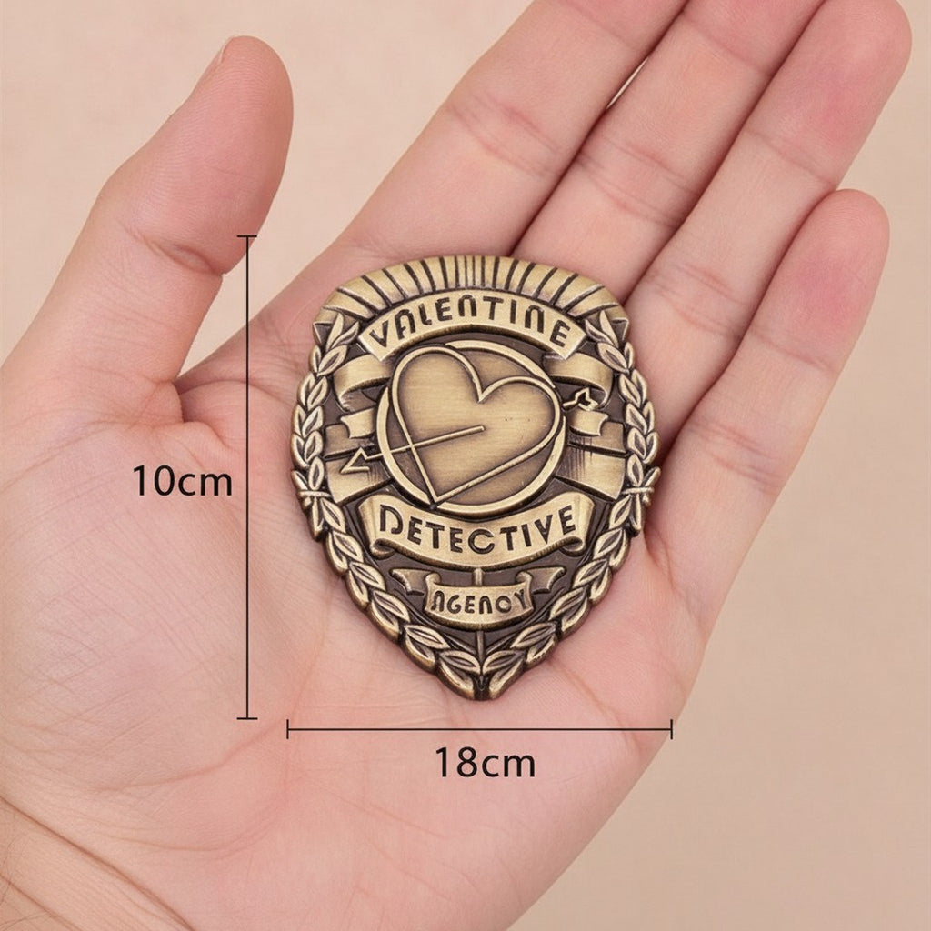 Valentine Detective Agency Collectible Metal Badge – novelty & toys (view 3)