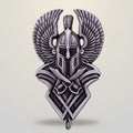 Winged Warrior Helmet Crest Pin – apparel accessories (view 1)