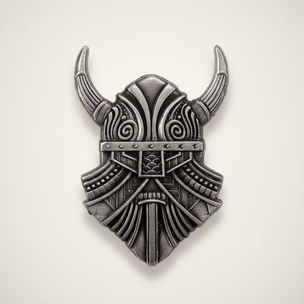 Fantasy Viking Dwarf Helmet Pin – jewelry (view 1)
