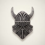 Fantasy Viking Dwarf Helmet Pin – jewelry (view 1)