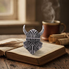 Fantasy Viking Dwarf Helmet Pin – jewelry (view 2)