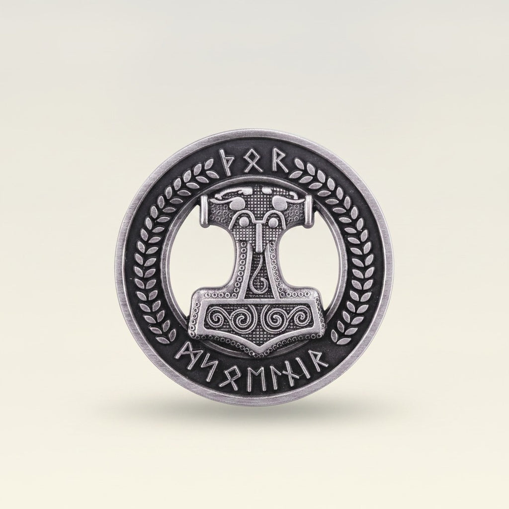 Thor's Hammer Mjolnir Norse Runic Medallion – jewelry (view 1)