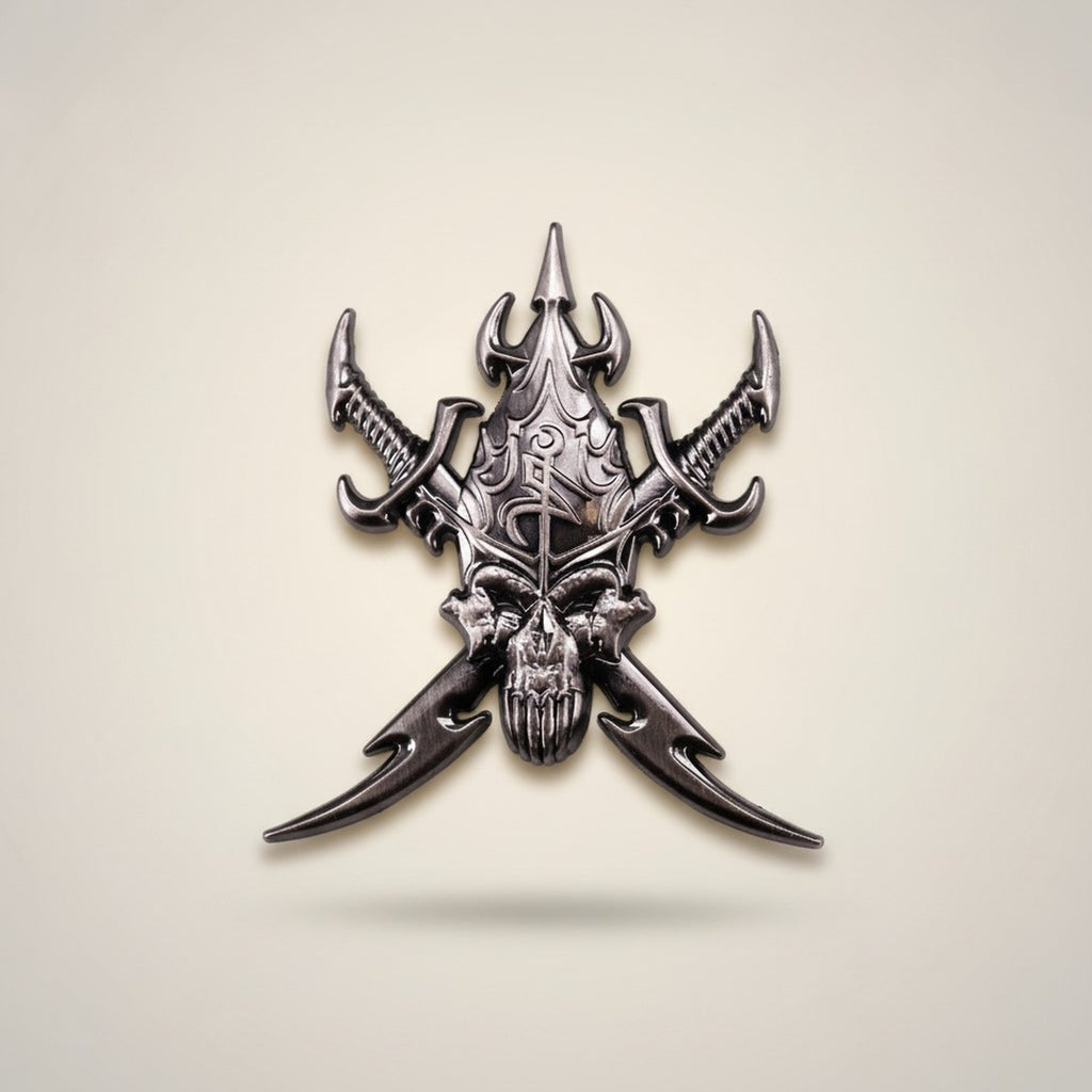 Gothic Skull Swords Metal Emblem – jewelry (view 1)