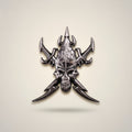 Gothic Skull Swords Metal Emblem – jewelry (view 1)