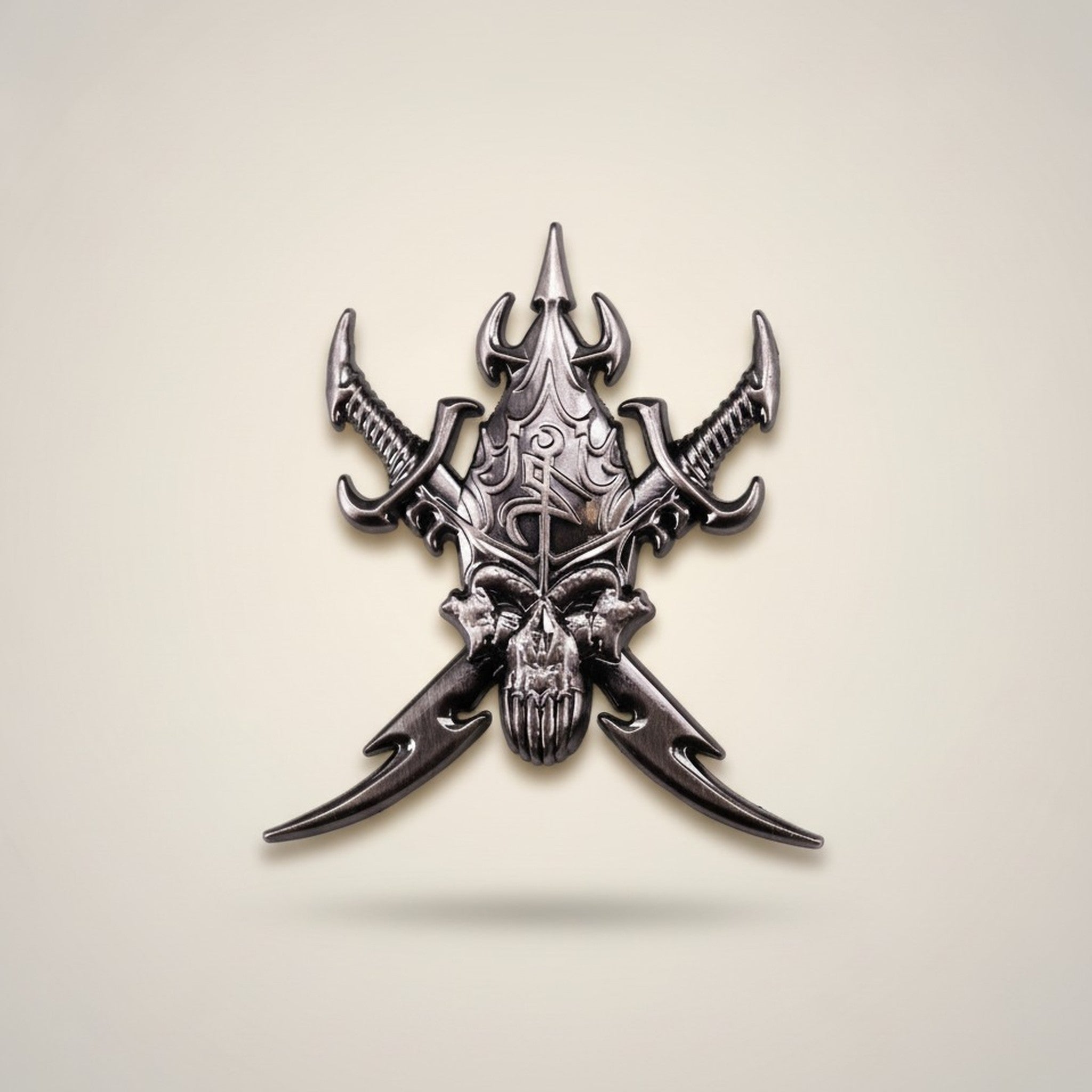 Gothic Skull Swords Metal Emblem – jewelry (view 1)