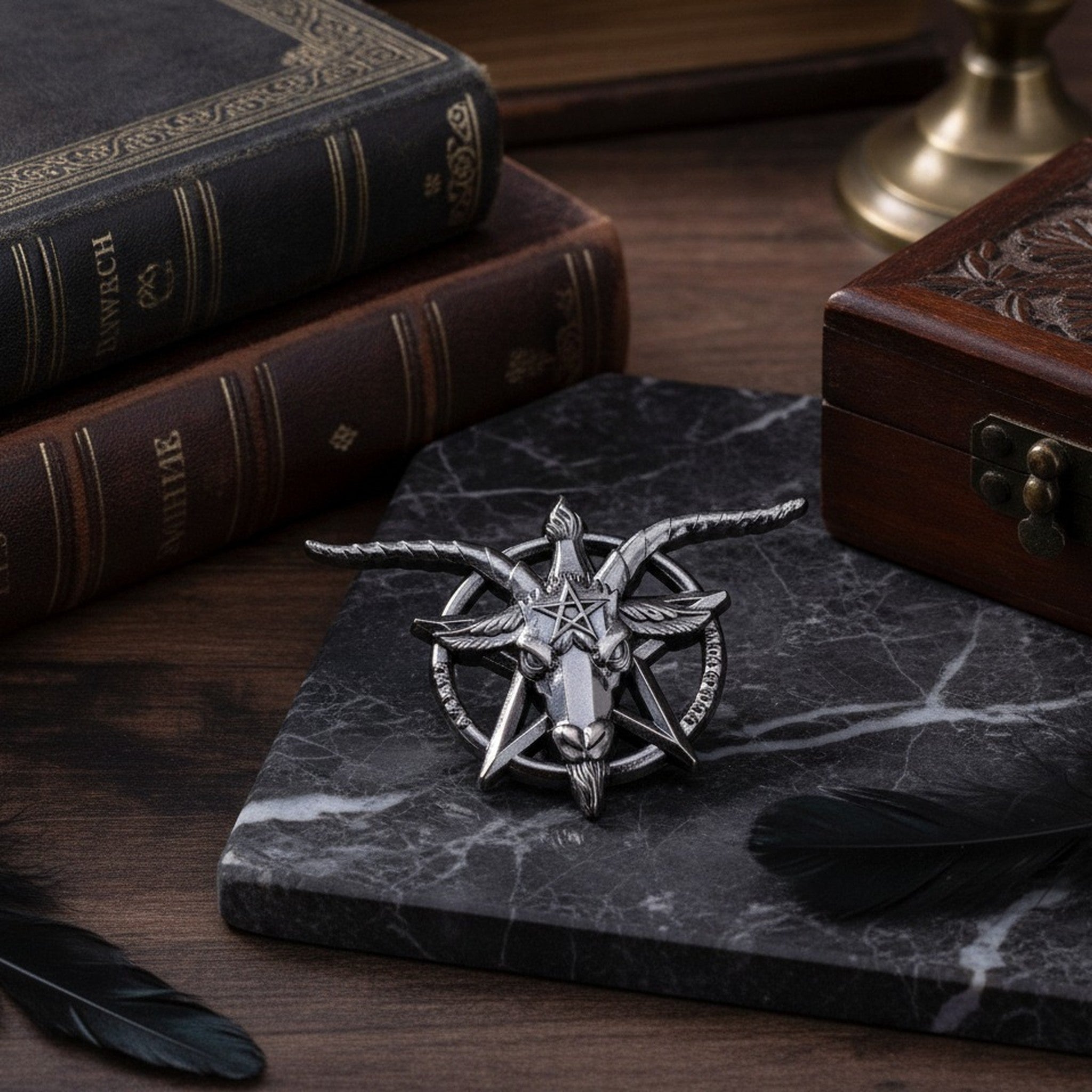 Baphomet Goat Head Pentagram Emblem – jewelry (view 2)