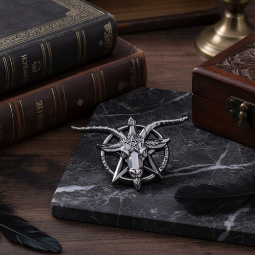 Baphomet Goat Head Pentagram Emblem – jewelry (view 2)