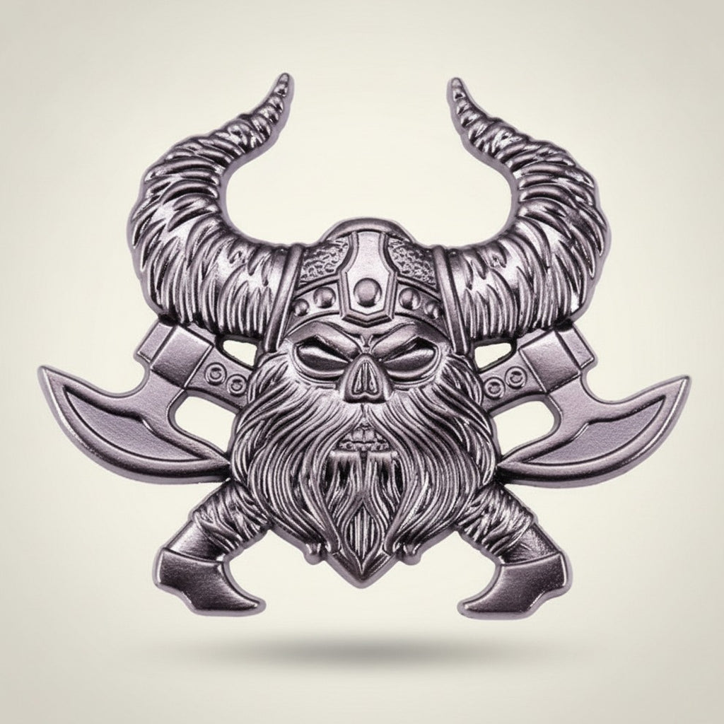 Nordic Warrior Head With Axes Design – apparel accessories (view 1)