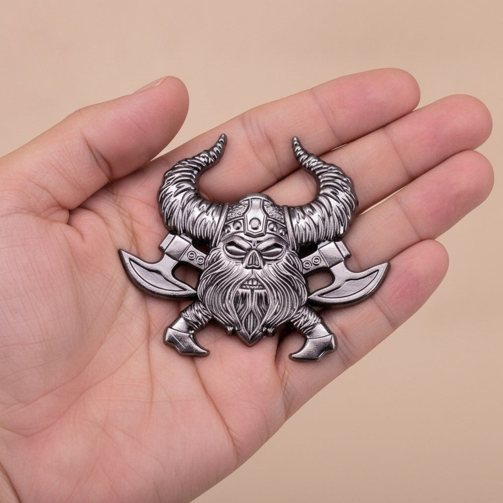 Nordic Warrior Head With Axes Design – apparel accessories (view 3)