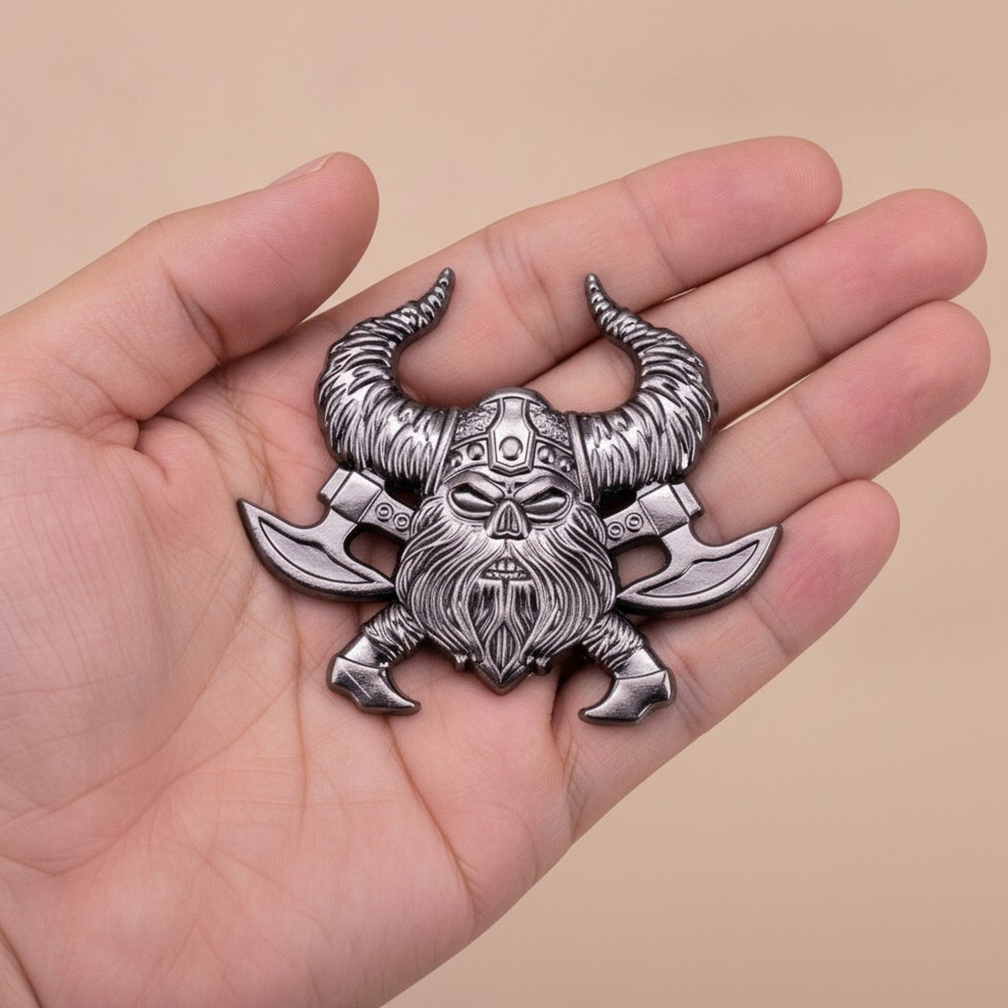 Nordic Warrior Head With Axes Design – apparel accessories (view 3)