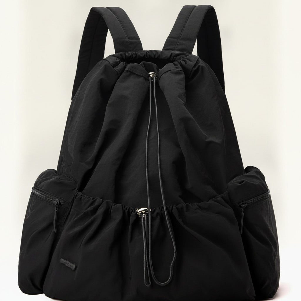 Chic Crinkled Drawstring Backpack – bags & wallets (view 1)