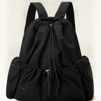 Chic Crinkled Drawstring Backpack – bags & wallets (view 1)