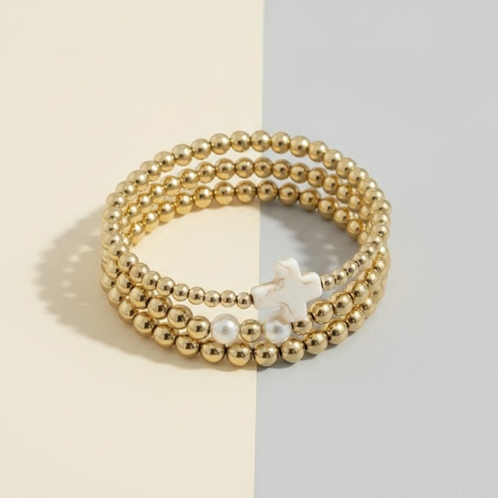 Beaded Stackable Bracelet Set – jewelry (view 1)
