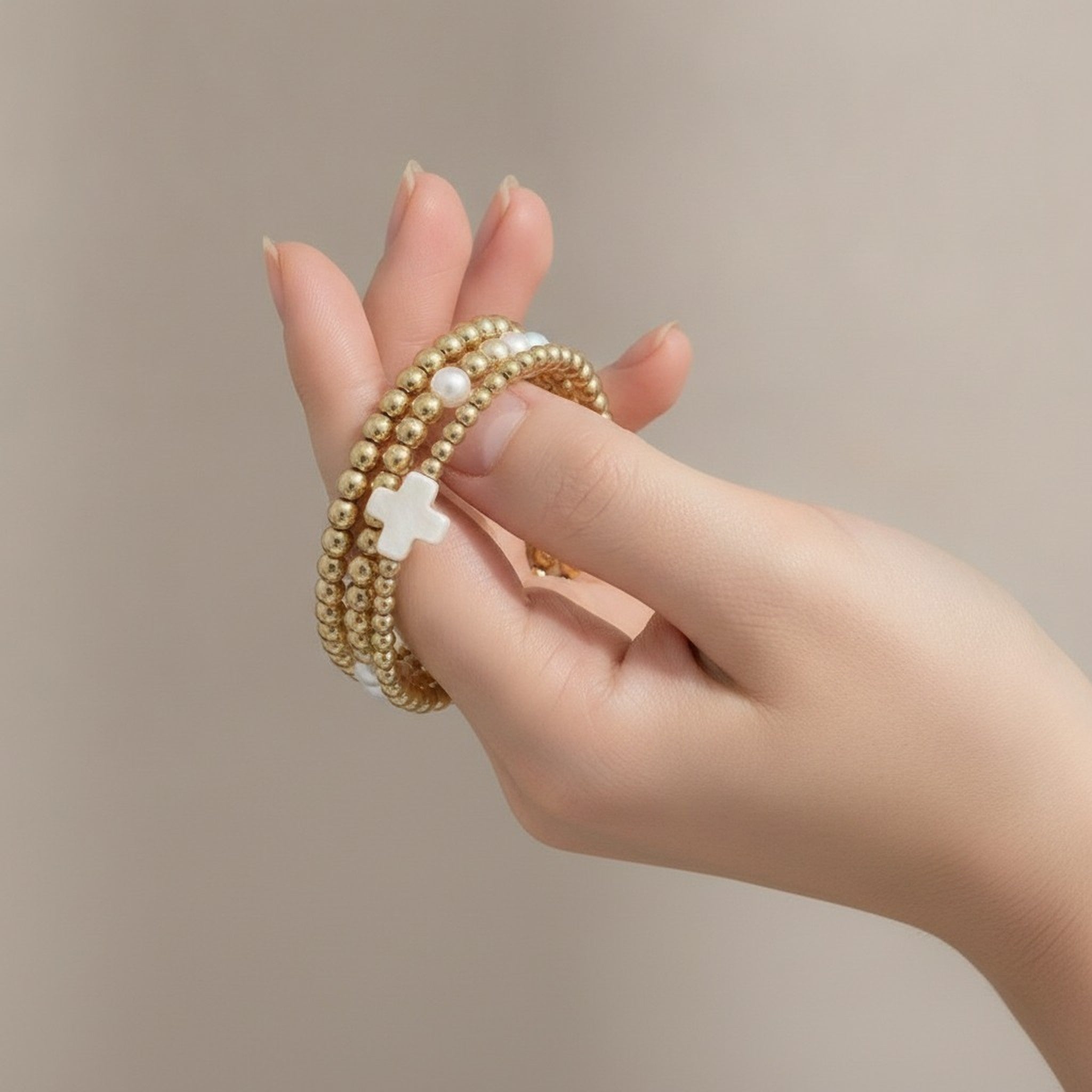Beaded Stackable Bracelet Set – jewelry (view 5)