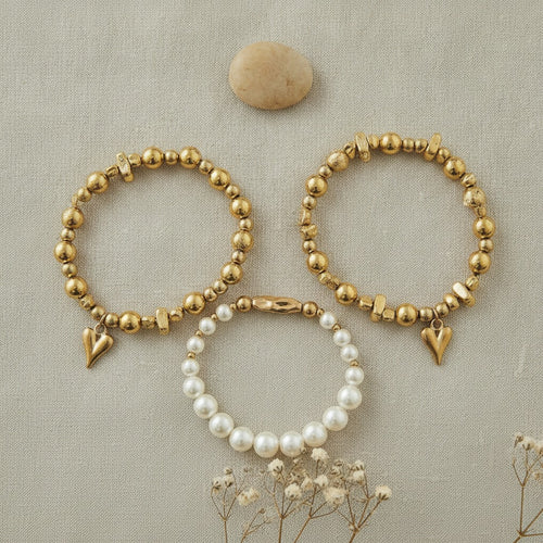 Beaded Stackable Bracelet Set – jewelry (view 2)