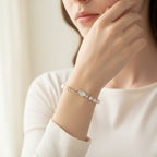 Pearl Beaded Bracelet With Silver Clasp