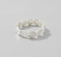 Textured Disc Beaded Stretch Bracelet - Bracelet Gold Round – jewelry (view 1)