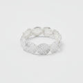 Textured Disc Beaded Stretch Bracelet - Bracelet Gold Round