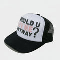 Black And White Mesh Trucker Cap