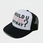 Black And White Mesh Trucker Cap