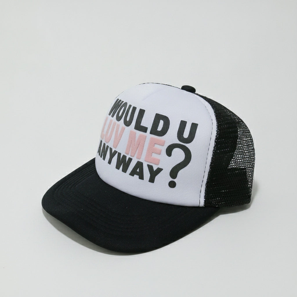 Black And White Mesh Trucker Cap – apparel accessories (view 1)
