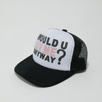 Black And White Mesh Trucker Cap – apparel accessories (view 1)