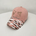 Camo Bear Hug Baseball Cap - SS0622 Pink – apparel accessories (view 1)