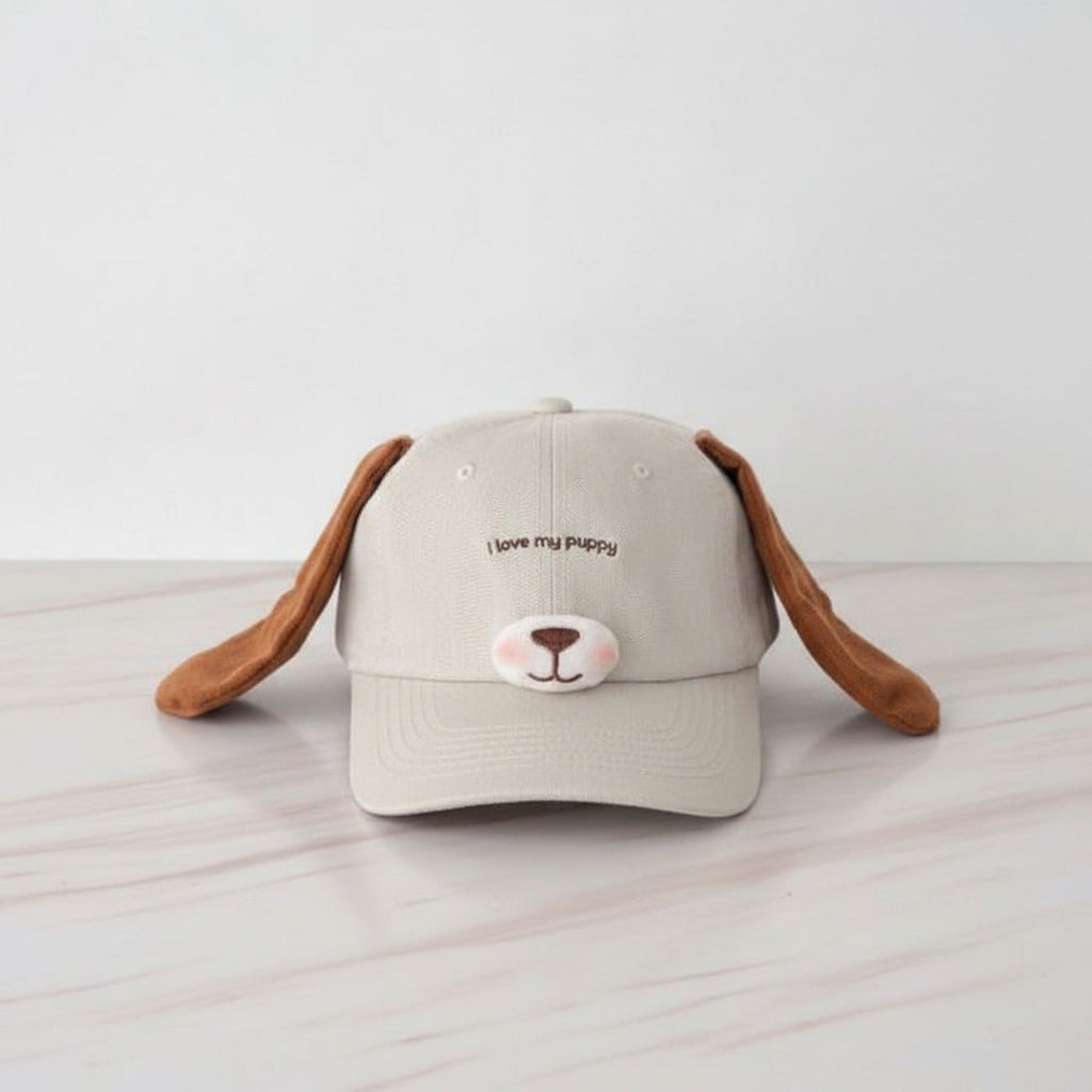 Puppy Ear Baseball Cap With Floppy Ears - Beige – apparel accessories (view 2)