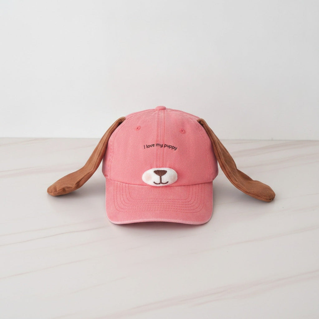 Puppy Ear Baseball Cap With Floppy Ears - Pink