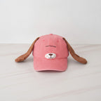 Puppy Ear Baseball Cap With Floppy Ears - Pink