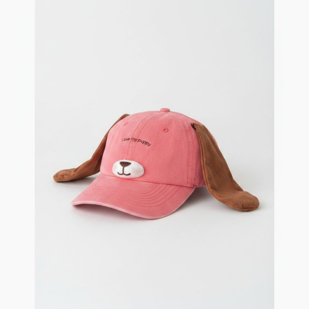 Puppy Ear Baseball Cap With Floppy Ears - Pink