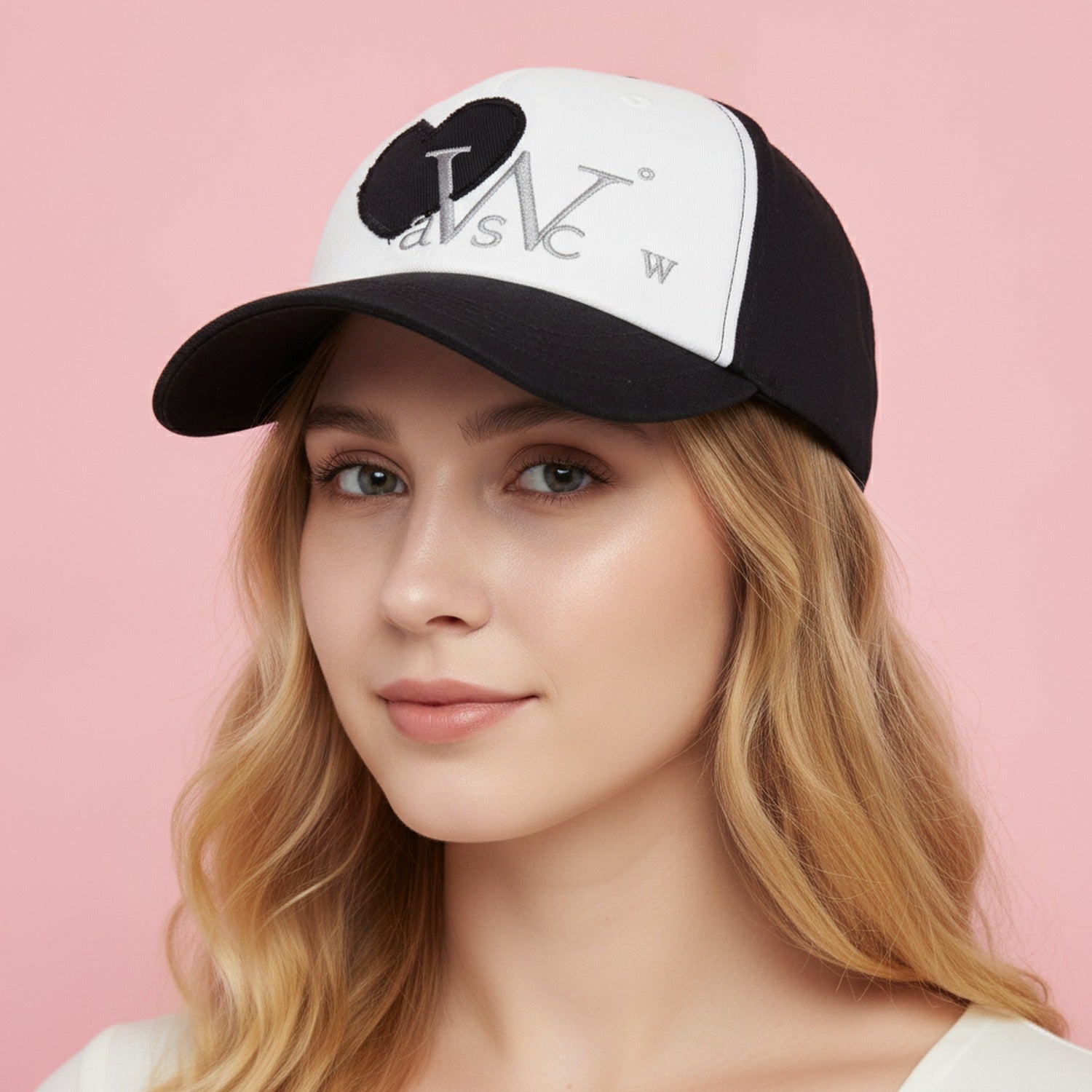 Heart Baseball Cap - Black – apparel accessories (view 2)