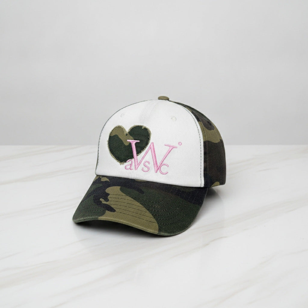 Heart Baseball Cap - Camo