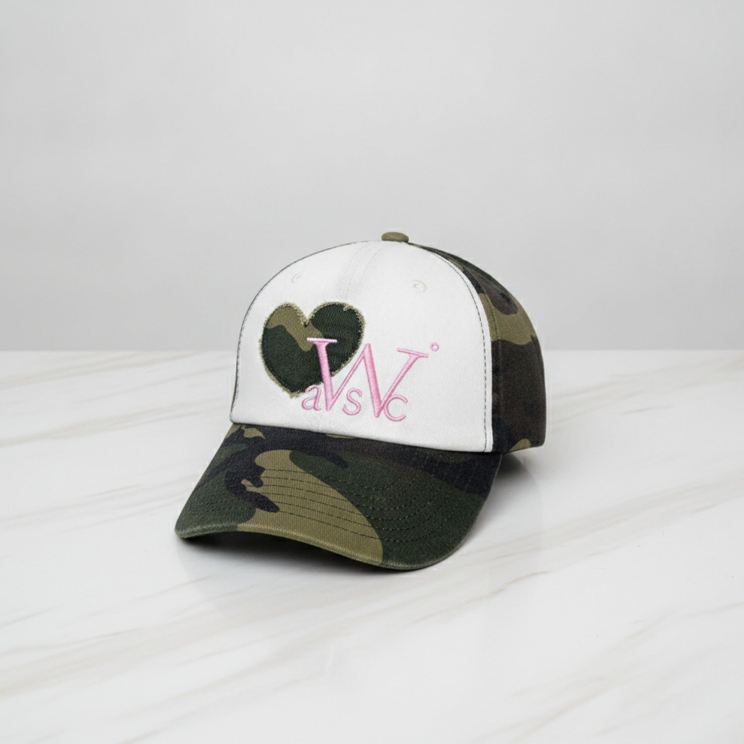 Heart Baseball Cap - Camo