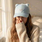 Cat Ear Baseball Cap Light Blue