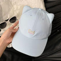 Cat Ear Baseball Cap - Blue Cat Ear Duck Bill Cap