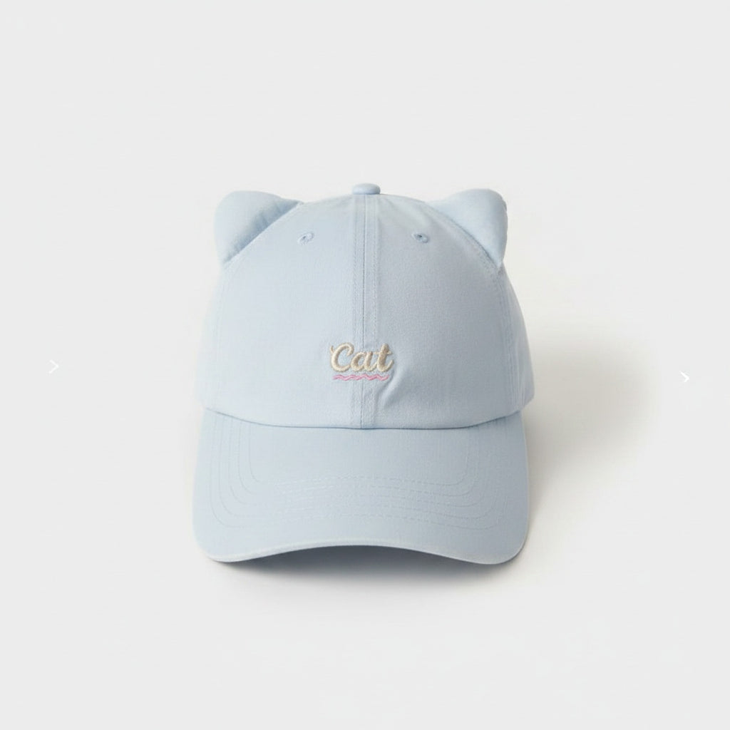 Cat Ear Baseball Cap - Blue Cat Ear Duck Bill Cap – apparel accessories (view 1)