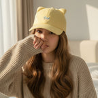 Cat Ear Baseball Cap Light Blue