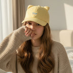 Cat Ear Baseball Cap - Yellow Cat Ear Duck Bill Cap – apparel accessories (view 3)