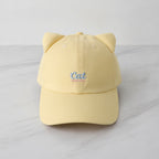 Cat Ear Baseball Cap - Yellow Cat Ear Duck Bill Cap – apparel accessories (view 2)