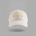 Embroidered Rose Baseball Cap - Cream White