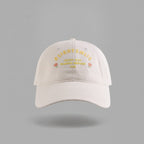 Embroidered Rose Baseball Cap - Cream White
