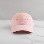 Embroidered Rose Baseball Cap - Pink