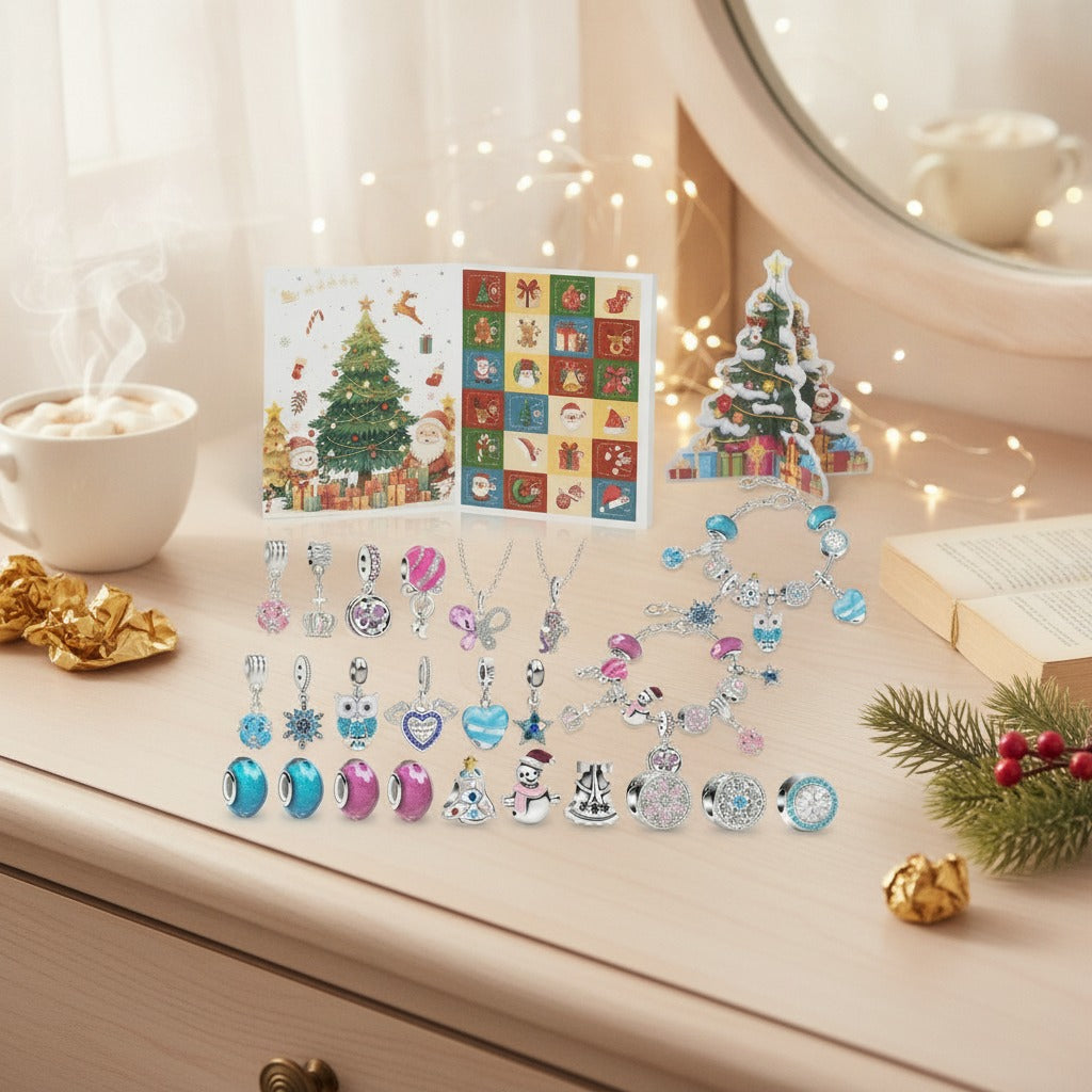 Christmas Advent Calendar Jewelry Set with Tree (view 2)