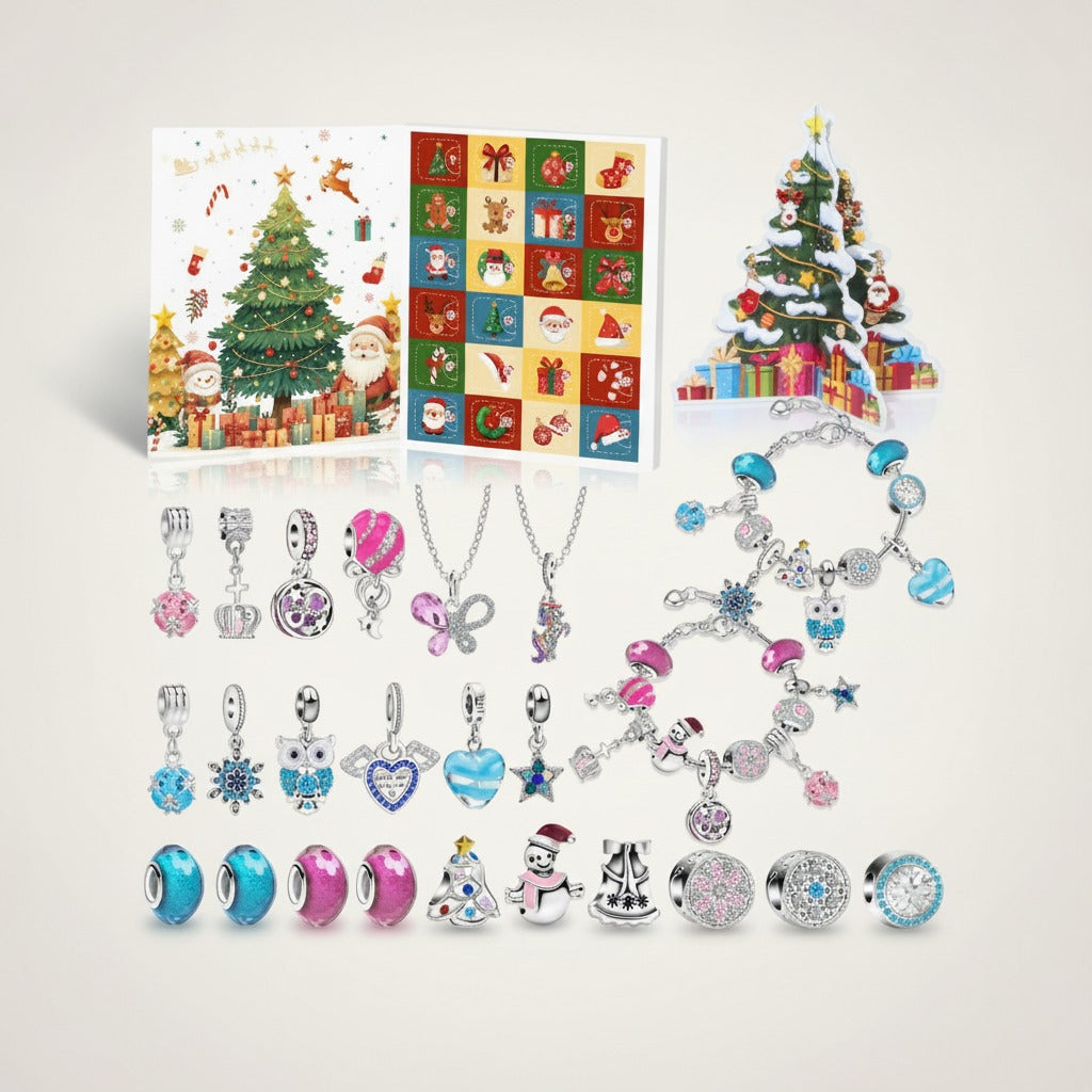 Christmas Advent Calendar Jewelry Set with Tree (view 1)