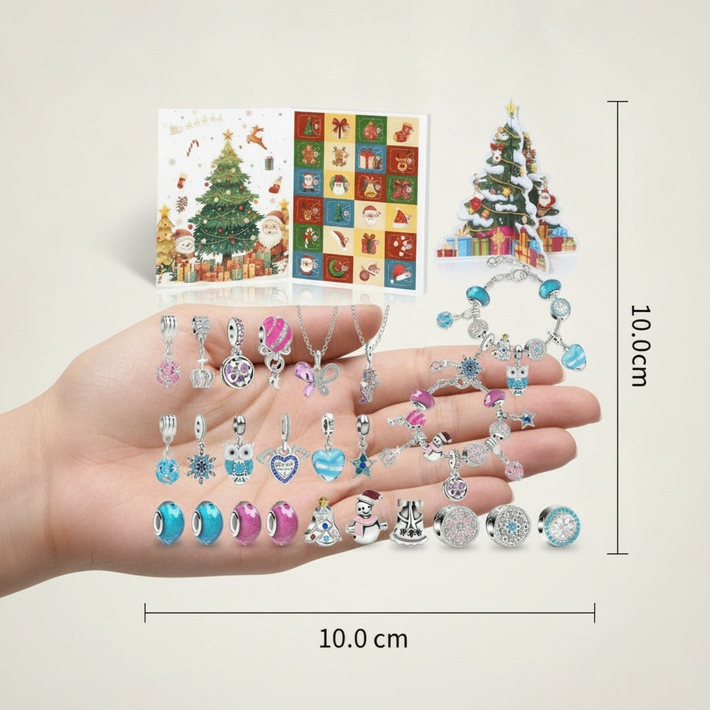 Christmas Advent Calendar Jewelry Set with Tree (view 3)