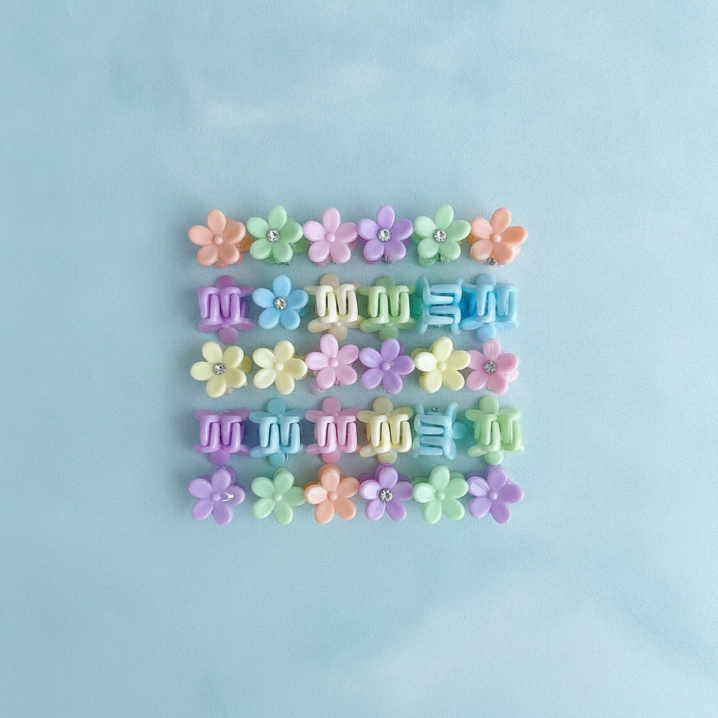Pastel Flower Claw Clip Set – hair accessories (view 2)