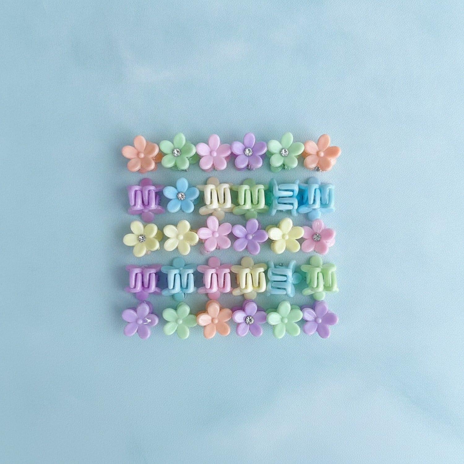 Pastel Flower Claw Clip Set – hair accessories (view 2)