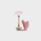 Rose Quartz Heart-Shaped Face Roller Set